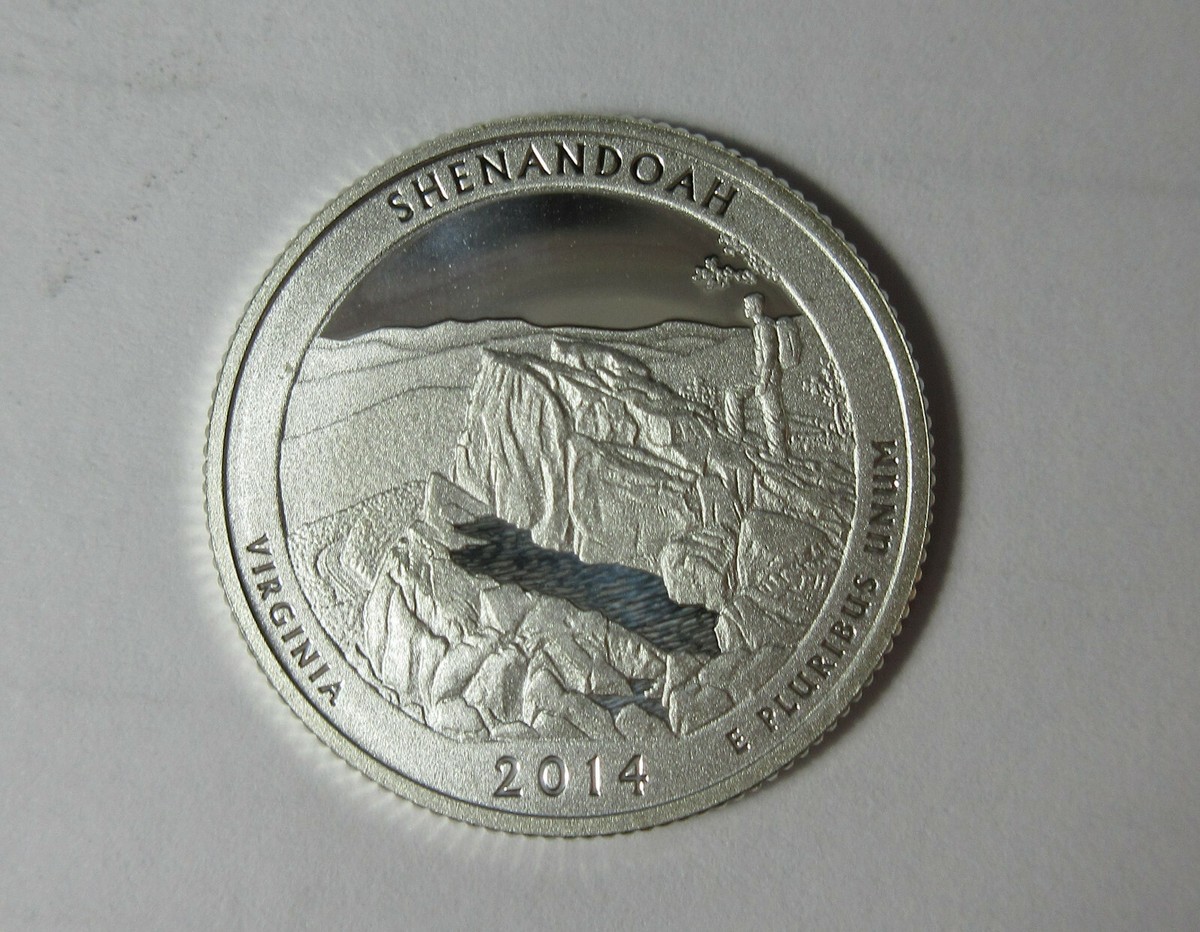 希少　Shenandoah　シェナンドー 2014-S Shenandoah National Park Silver Proof Quarter (#311s) | eBay