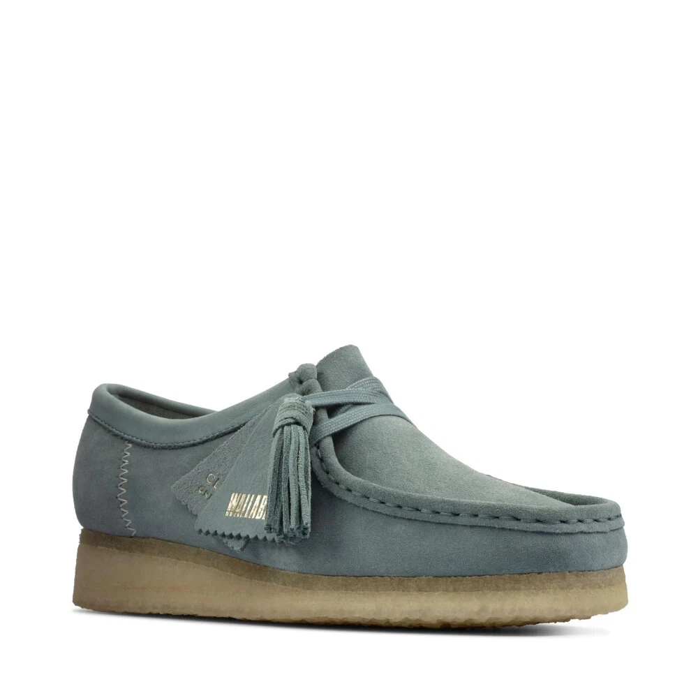 Scarpe da donna Clarks Originals Wallabee blu oceano scamosciate taglia UK 4D 37