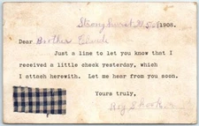 Postcard - Check Art Print with Message - Greeting Card