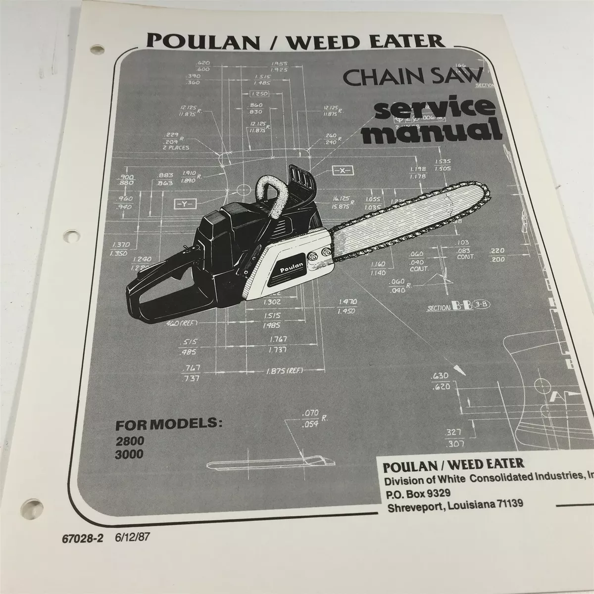 Poulan on sale chainsaw manual