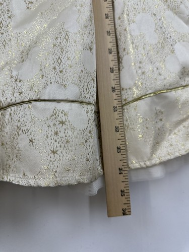 Disney Store Princess Dress Girls L Large Gold Glittery Brocade Easter - Picture 11 of 12