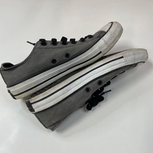 Converse All Star Womens Sneakers Shoes Size 8 Low Top Lace Up Gray Black #1027 - Picture 5 of 14