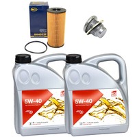 MotoröL Set Febi Sae 5W-40 8 Liter + ÖLfilter + Schraube FüR Opel Vivaro Movano