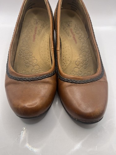 Hush Puppies Incite Size 8.5W Brown Slip On Flat Loafers Comfort Leather - Picture 2 of 13