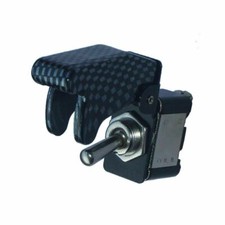 One 1 12V 20A Carbon Fiber Cover Rocker Toggle Switch SPST ON/OFF