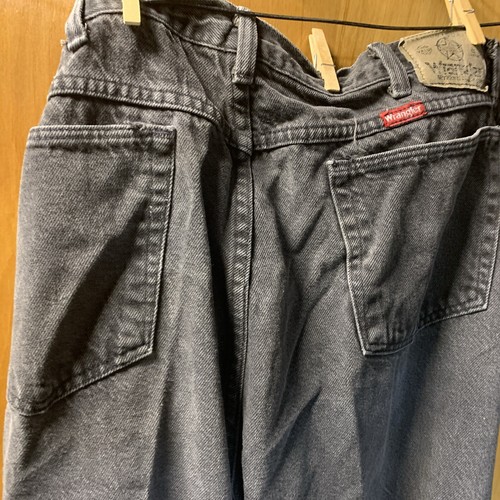Vintage 90s Men’s Wrangler Jeans Black 40x32 USA Made - Picture 3 of 10