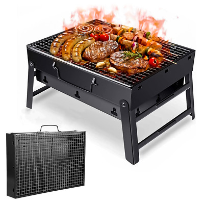 Klappgrill Grill Feuerstelle BBQ Camping Holzkohle Terrasse Party Garten Outdoor