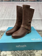 Softwalk Women?s Rae Boots, Brown Earth, Size 7.5M