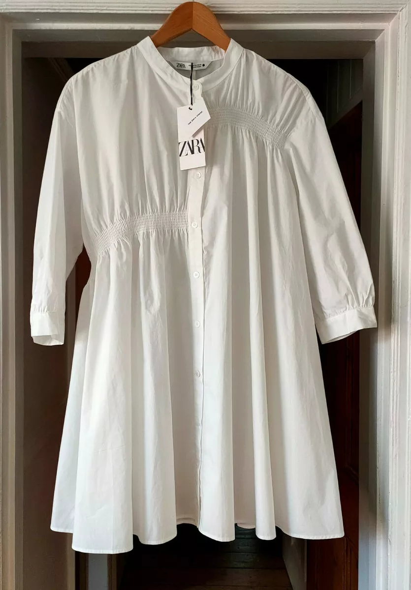 White poplin dress clearance zara