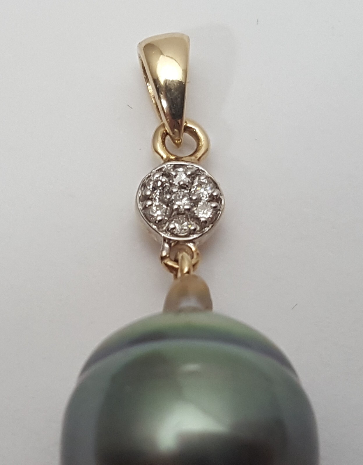 Unique 14K Solid Yellow Gold Drop Dangle Tahitian… - image 11