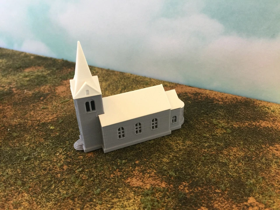 Country Historic Church - Z Scale 1:220 EASY 5 pc Assembly! Your Small Town USA - Image 4 of 4