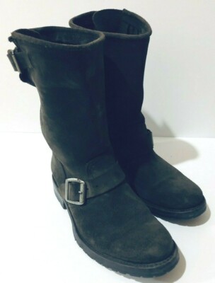 Paul Warmer By Sendra Leather Suede Boots Buckle Detail Womens Size 36 