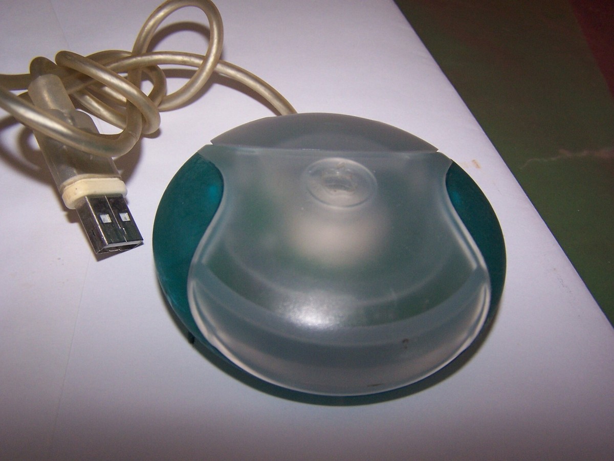 Apple iMac Blueberry USB Puck Style Mouse M4848 | eBay