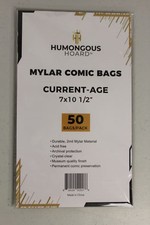 100 Humongous Hoard Mylar Current Comic Book Bags Packs