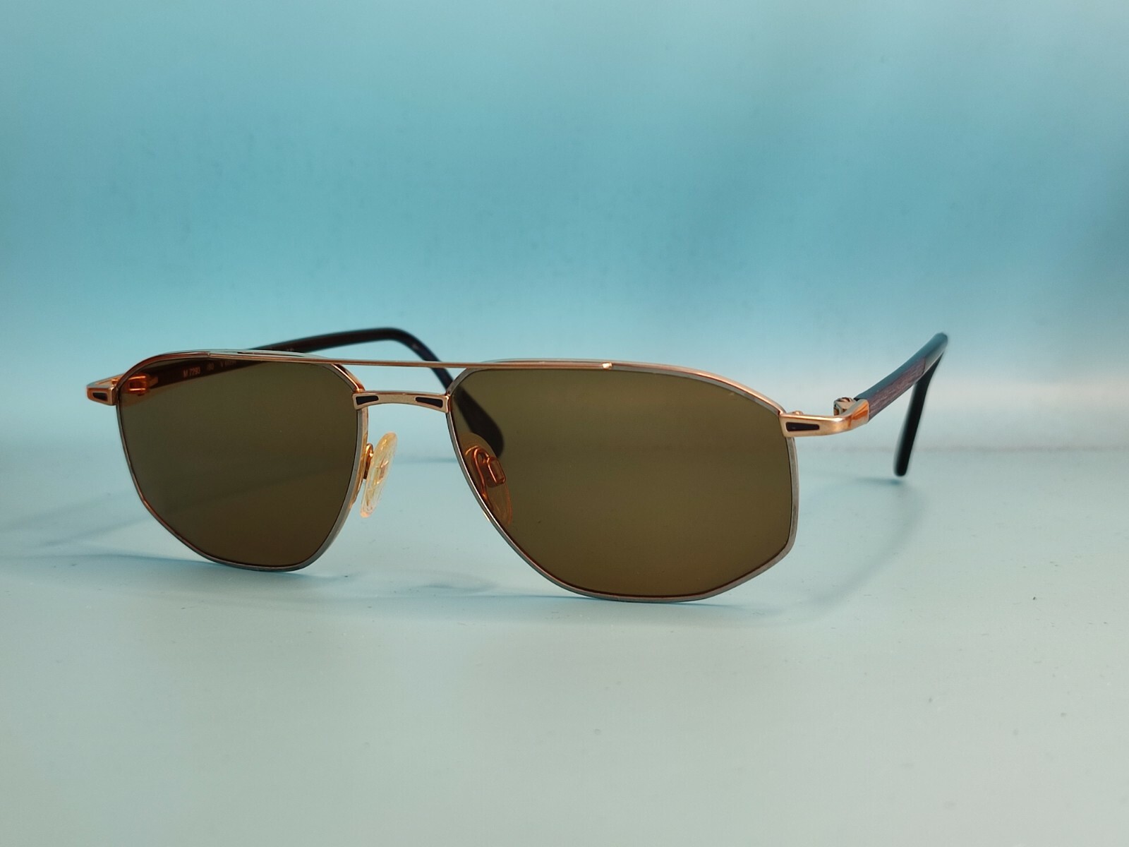 VINTAGE SILHOUETTE RECTANGULAR PILOT SUNGLASSES G… - image 3