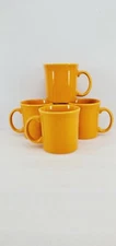 Set Lot 4 JAVA MUG butterscotch orange FIESTA WARE 12 OZ new