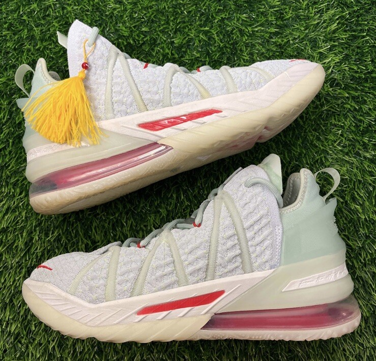 Nike LeBron 18 XVIII EP Empire Jade Green Size 8 Sneakers w/ Box