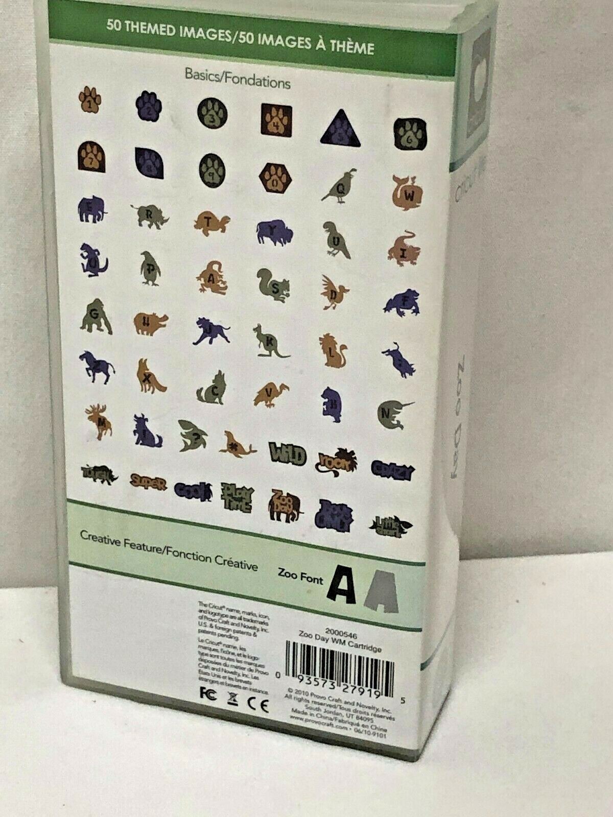Cricut Lite Cartridge Zoo Day Box Overlay eBay