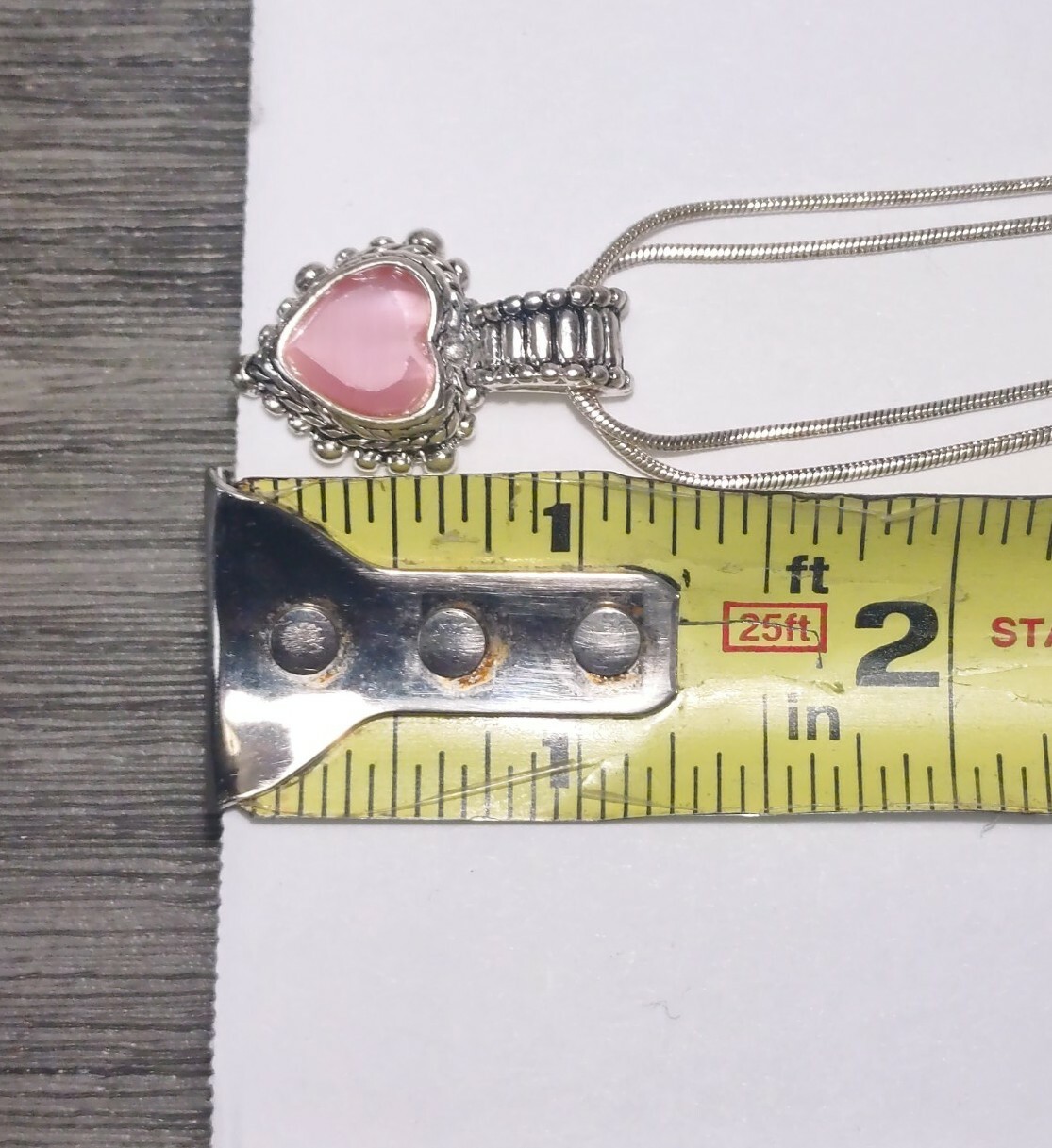 French Laundry Pink Heart Pendant Silver Tone Necklace And Earrings eBay