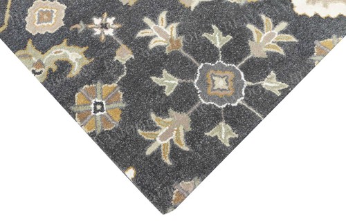 Juno Gray Handmade Traditional Design Wool Area Rugs Without Tariff & Duty - Picture 9 of 18