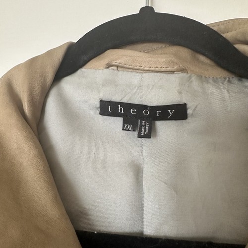 Theory Mens Leather Jacket XXL - Picture 4 of 7