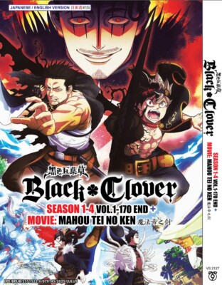 BLACK CLOVER SEASON 1-4 VOL.1-170 END + MOVIE ANIME DVD ENGLISH
