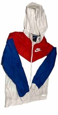 Nike Windbreaker Jacket Youth Size Large Hooded Full Zip Color Block BOYS