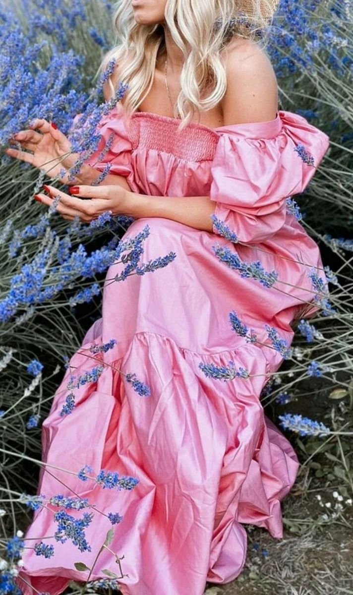 H&m pink top maxi dress