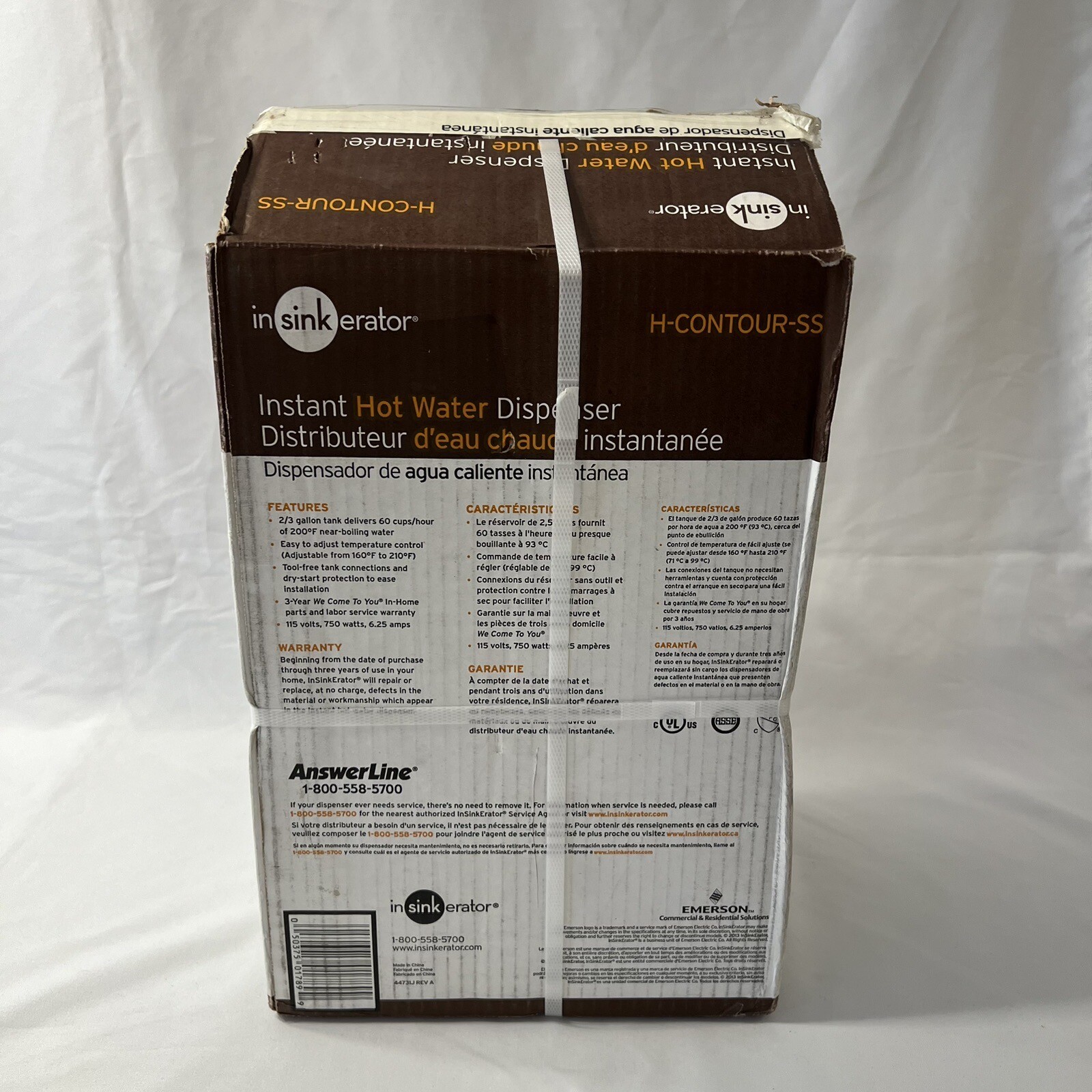 InSinkErator HCONTOURSS Instant Hot Water Dispenser Chrome New Open