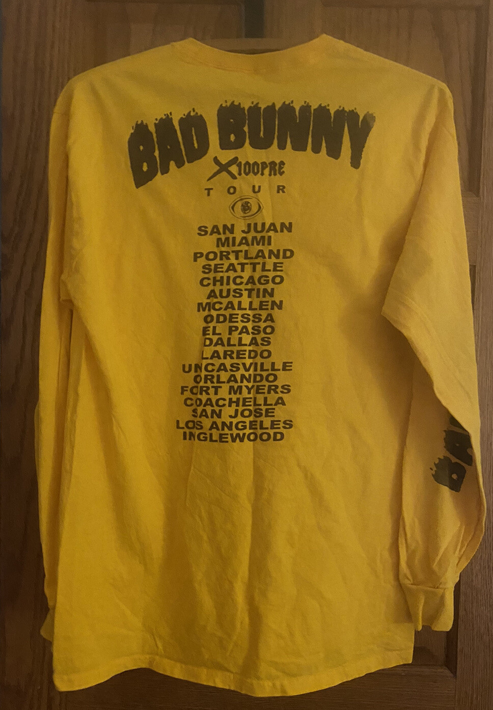 Bad Bunny X100pre Tour T Shirt Long Sleeve 2017 Gem