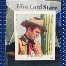⭐ 1957 Dutch (Printed in Holland) JIMMY JAMES STEWART Color Film Star Card 