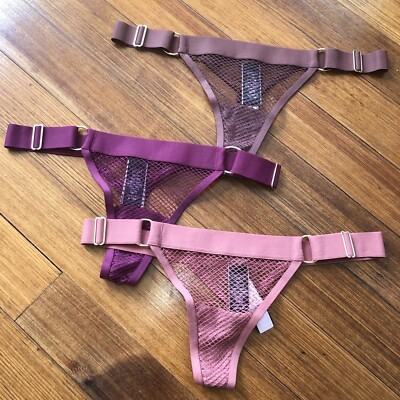 Victoria's Secret Very Sexy Mesh Fishnet Panty Thong Brown Nude Purple XS  NWT | eBay