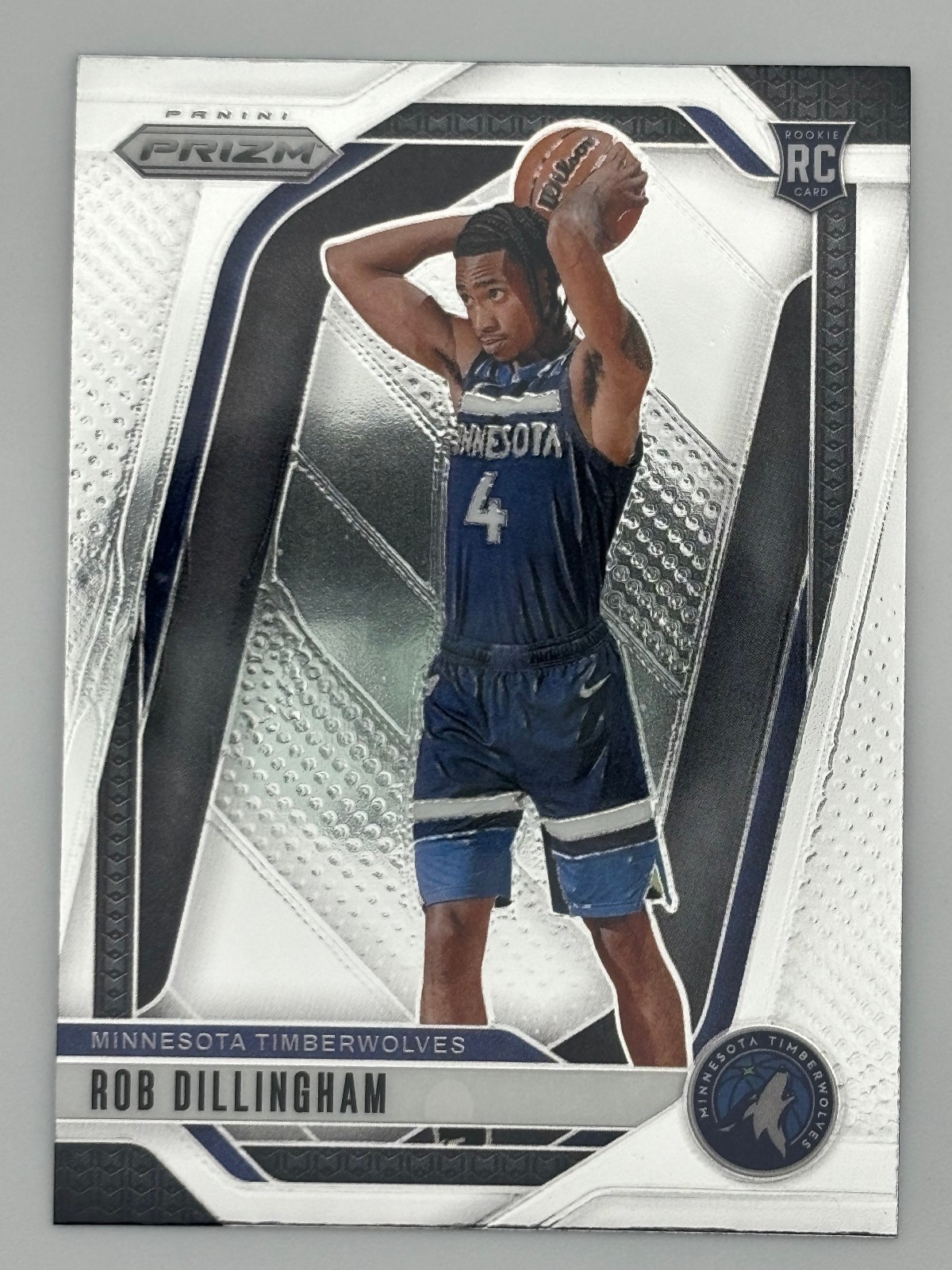  2024-25 Panini Prizm Base Rob Dillingham Rookie Minnesota Timberwolves #250