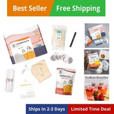 Kombucha Starter Kit | SCOBY & Live Culture per la birra in casa - Facile passo-passo-s...