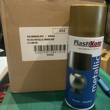 Plastikote Metallic Spray Brass 1 x 400ml PK454