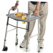 Walker Tray Table with 2 Cup Holders - Universal Trays for Standard Folding