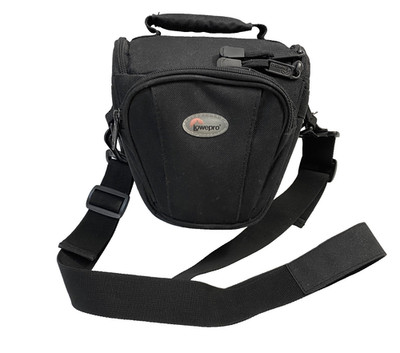 Lowepro TLZ Mini Holster Camera Bag Black w Shoulder Strap, Zipper Pockets