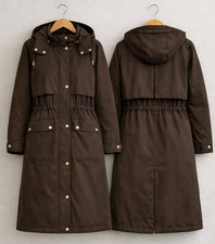 Joules Warmwell Chocolate Waterproof Fleece Lined Raincoat - 12, 14-BNWT RRP£199
