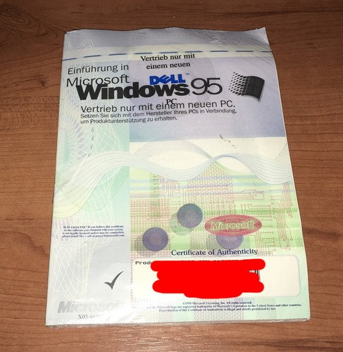 Microsoft Windows 95 DE Dell + Anleitung + Lizenz Betriebssystem CD Neu und OVP - Bild 4 von 4