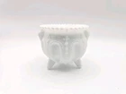 Footed Vintage Milkglass Salt Cellar, Candle Holder, Trinket Dish/ Bowl 2.5"