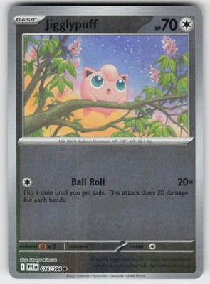 Jigglypuff Reverse Holo ME02: Phantasmal Flames Common 076/094 NM