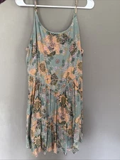 So Good For Life Women’s Sundress Size L Boho Floral Hippie Groovy Floral