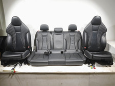 15-20 Audi S3 A3 8v Complete Front Rear Seats Black Leather Diamond Quilted Oem 15-20 Audi S3 A3 8v Complete Front Rear Seats Black Leather Diamond Quilted Oem