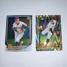 Topps 2024 Bowman Chrome & 2024 Topps Chrome Paul Skenes 2 Card Lot