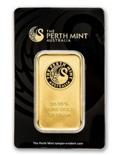 The Perth Mint 50 Gram 99.99% Pure Gold 4976.56 per troy oz