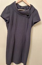 Tahari Arthur Levine Gray Dress Short Sleves Office Office Professional Size 10