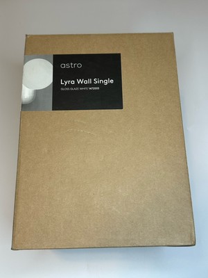 Astro Lyra Wall Lamp Sconce Single Gloss Glaze White 1472005