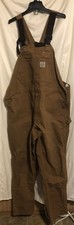 Men  s Carhartt Double Knee Fire Resistant Bibs Size 42x32