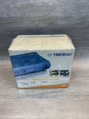 TRENDnet 4-Port PS/2 KVM Switch Kit w/Audio TK-408K Selaed