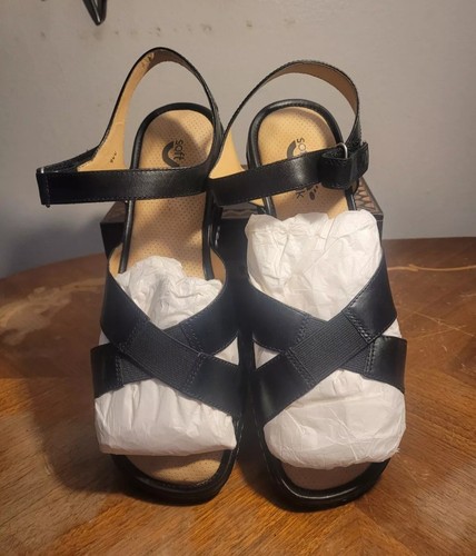 New With Box Soft Walk Women's Sandal's Black Size 9